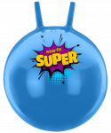 БЕЗ УПАКОВКИ Мяч-попрыгун Starfit GB-0401, SUPER, 45 см, 500 гр, с рожками, голубой, антивзрыв