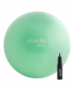 БЕЗ УПАКОВКИ Фитбол Starfit GB-111 антивзрыв, 1000 гр, с ручным насосом, мятный, 65 см ― купить в Москве. Цена, фото, описание, продажа, отзывы. Выбрать, заказать с доставкой. | Интернет-магазин SPORTAVA.RU