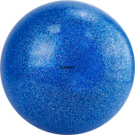 Мяч для художественной гимнастики TORRES AGP-19-02, диаметр 19см., синий с блестками