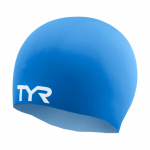 Шапочка для плавания TYR Wrinkle Free Silicone Cap, LCSO-420, синий (Senior)