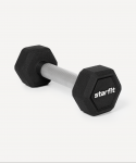 Гантель гексагональная Starfit DB-301PRO 2 кг, обрезиненная, черный