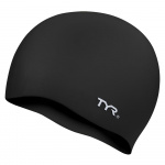 Шапочка для плавания TYR Wrinkle Free Silicone Cap, LCS-001, черный (Senior)