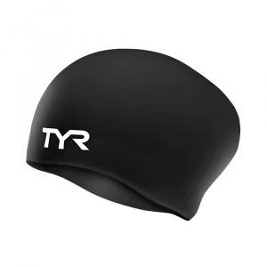 Шапочка для плавания подростковая TYR Long Hair Wrinkle-Free Silicone Cap Jr, LCSJRL-001, черный (Junior) ― купить в Москве. Цена, фото, описание, продажа, отзывы. Выбрать, заказать с доставкой. | Интернет-магазин SPORTAVA.RU