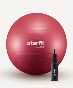 Фитбол Starfit GB-111 антивзрыв, 900 гр, с ручным насосом, малиновый, 55 см ― купить в Москве. Цена, фото, описание, продажа, отзывы. Выбрать, заказать с доставкой. | Интернет-магазин SPORTAVA.RU