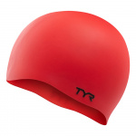 Шапочка для плавания TYR Wrinkle Free Silicone Cap, LCSO-610, красный (Senior)