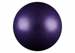 Мяч для художественной гимнастики Нужный спорт FIG 19 см 420 гр металлик с блестками AB2801В (фиолетовый)