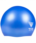 Шапочка плавательная TYR Wrinkle Free Junior Silicone Cap, силикон, LCSJR/428, голубой