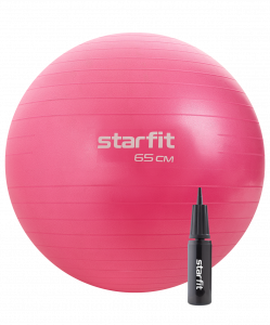 Фитбол Starfit GB-109 антивзрыв, 1000 гр, с ручным насосом, розовый, 65 см ― купить в Москве. Цена, фото, описание, продажа, отзывы. Выбрать, заказать с доставкой. | Интернет-магазин SPORTAVA.RU