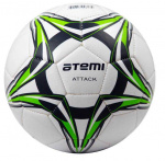 Мяч футбольный Atemi ATTACK PVC foam, бел/т.син/салат., р.3, м/ш (0,3-0,4 bar), окруж 68-71
