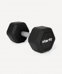 Гантель гексагональная Starfit DB-301PRO 14 кг, обрезиненная, черный