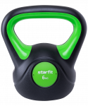 Гиря пластиковая, Starfit DB-502, 6 кг, зеленый