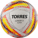 Мяч футб. TORRES Junior-3 Super HS, F320303, р.3,вес 280-310 г,ПУ,4 сл, 16 п,руч.сш,бел-кра-жел (3)