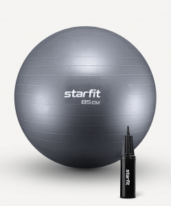 БЕЗ УПАКОВКИ Фитбол Starfit GB-111 антивзрыв, 1500 гр, с ручным насосом, сизый, 85 см ― купить в Москве. Цена, фото, описание, продажа, отзывы. Выбрать, заказать с доставкой. | Интернет-магазин SPORTAVA.RU